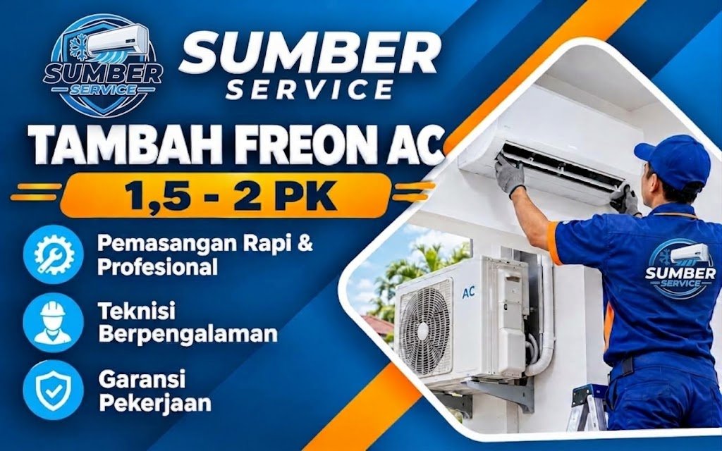 Tambah freon 1,5-2 PK